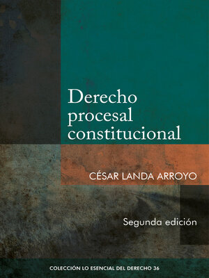 cover image of Derecho procesal constitucional (2da. edición)